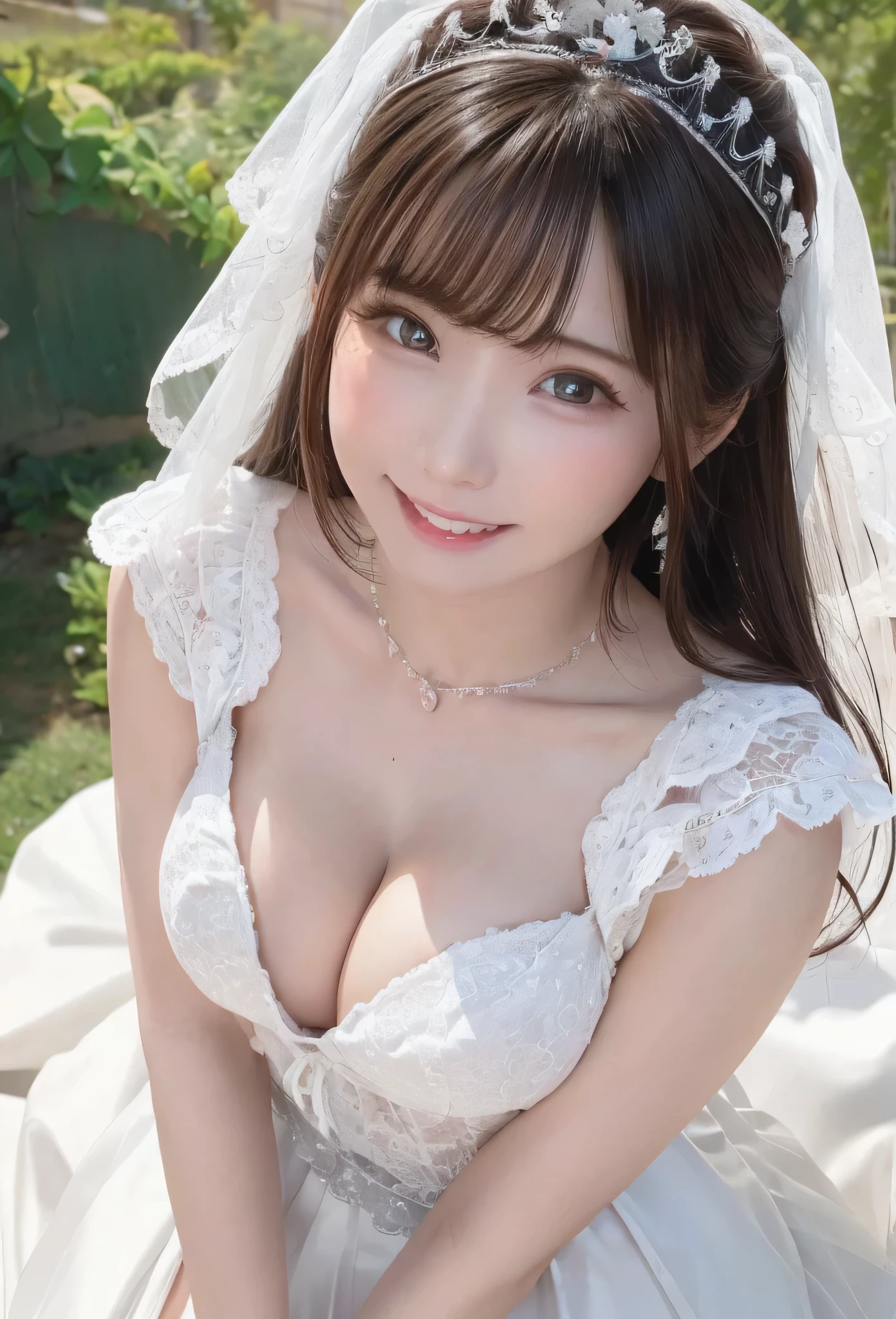 (highest quality、8K、masterpiece、High resolution、genuine、3D),Best Quality、, ((cleavage)), elementary school face,lolita,mascacute smile, loli, loli、bangs