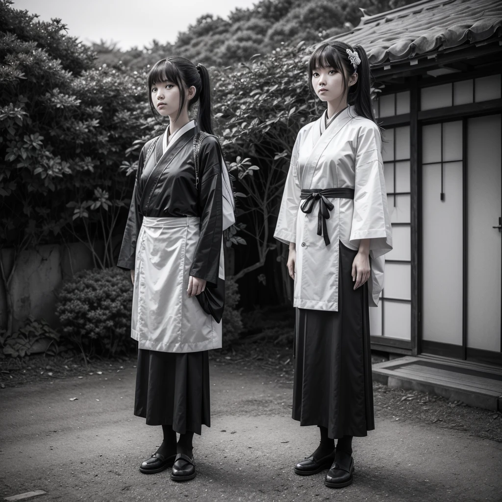 punctuation_9, punctuation_8_High above, punctuation_7_High above, t3m4r1,1 girl,standing alone,Japanese clothing,foreground protector