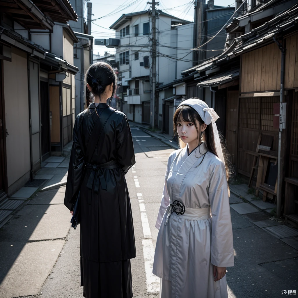 punctuation_9, punctuation_8_High above, punctuation_7_High above, t3m4r1,1 girl,standing alone,Japanese clothing,foreground protector