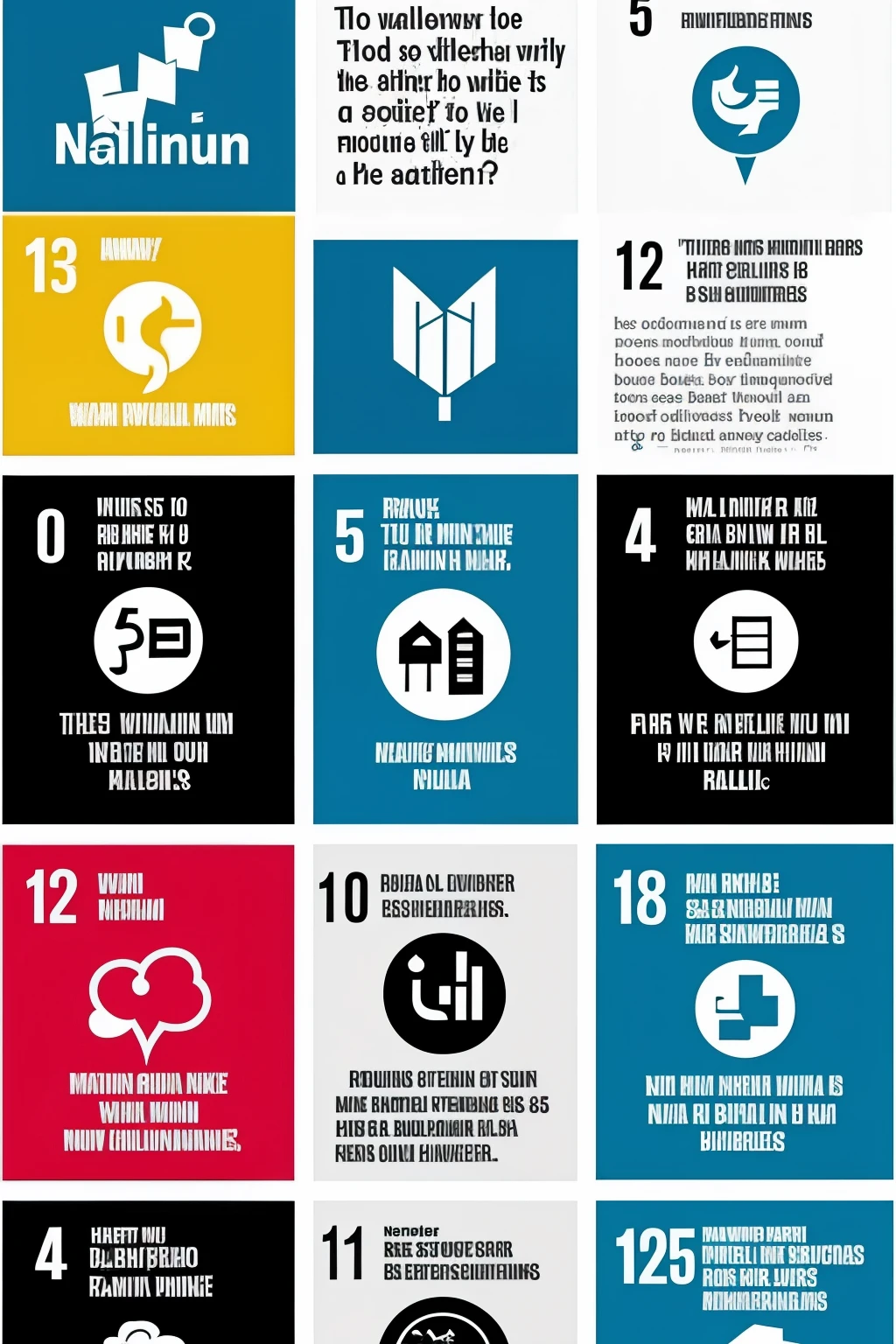 Make me a drawing about, the millennium goals and the national plan for good living, preferably funny