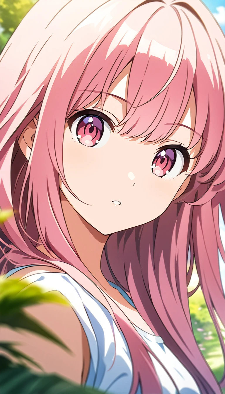 (masterpiece, Highest_quality), Very familiar with CG Unity 8K Wallpaper, wonderful_OK_shape, Break 1 Girl, Small breasts, (Glamorous look), Red eyes, Anime Style 4k, Beautiful anime portraits, Anime Moe Art Style, anime art wallpaper 4k, High quality anime art style, Anime style portrait, Familiar with digital animation art, Anime Art Wallpapers 8K, Cute Anime Girl Portrait,, sunlight, whole body, Breaking Depth of Field, Perfect hands, nice refer tos, 5_refer to, 4_refer to,1