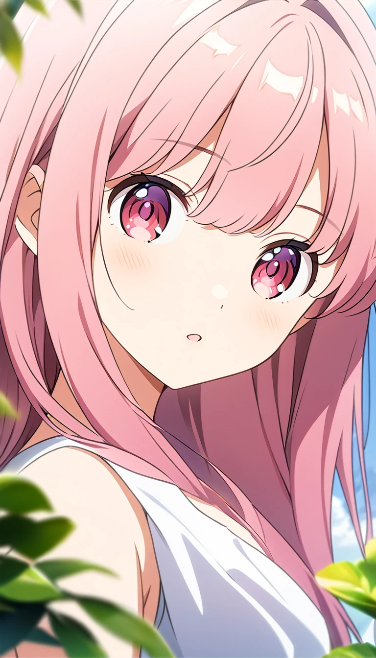 (masterpiece, Highest_quality), Very familiar with CG Unity 8K Wallpaper, wonderful_OK_shape, Break 1 Girl, Small breasts, (Glamorous look), Red eyes, Anime Style 4k, Beautiful anime portraits, Anime Moe Art Style, anime art wallpaper 4k, High quality anime art style, Anime style portrait, Familiar with digital animation art, Anime Art Wallpapers 8K, Cute Anime Girl Portrait,, sunlight, whole body, Breaking Depth of Field, Perfect hands, nice refer tos, 5_refer to, 4_refer to,1