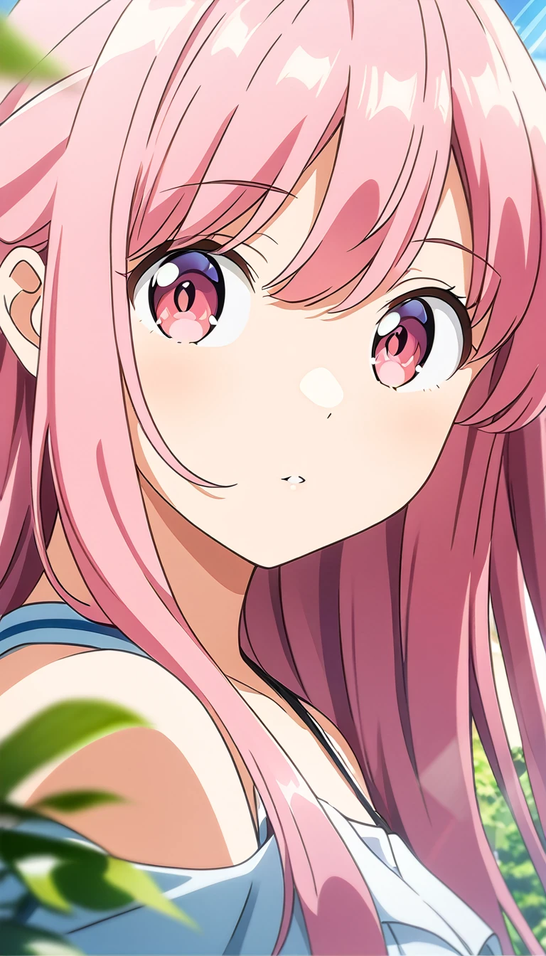 (masterpiece, Highest_quality), Very familiar with CG Unity 8K Wallpaper, wonderful_OK_shape, Break 1 Girl, Small breasts, (Glamorous look), Red eyes, Anime Style 4k, Beautiful anime portraits, Anime Moe Art Style, anime art wallpaper 4k, High quality anime art style, Anime style portrait, Familiar with digital animation art, Anime Art Wallpapers 8K, Cute Anime Girl Portrait,, sunlight, whole body, Breaking Depth of Field, Perfect hands, nice refer tos, 5_refer to, 4_refer to,1