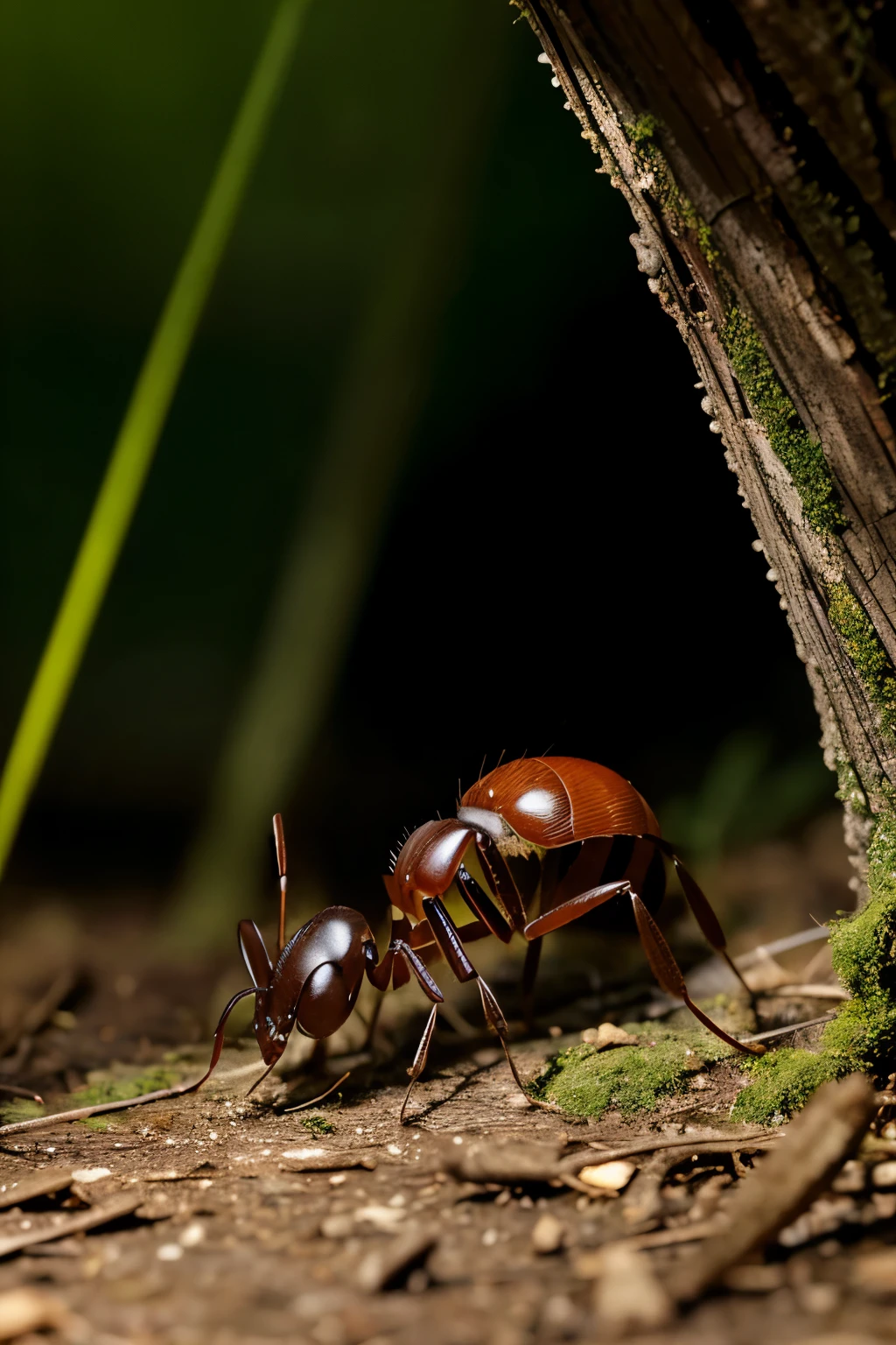 Innocent ant in the forest