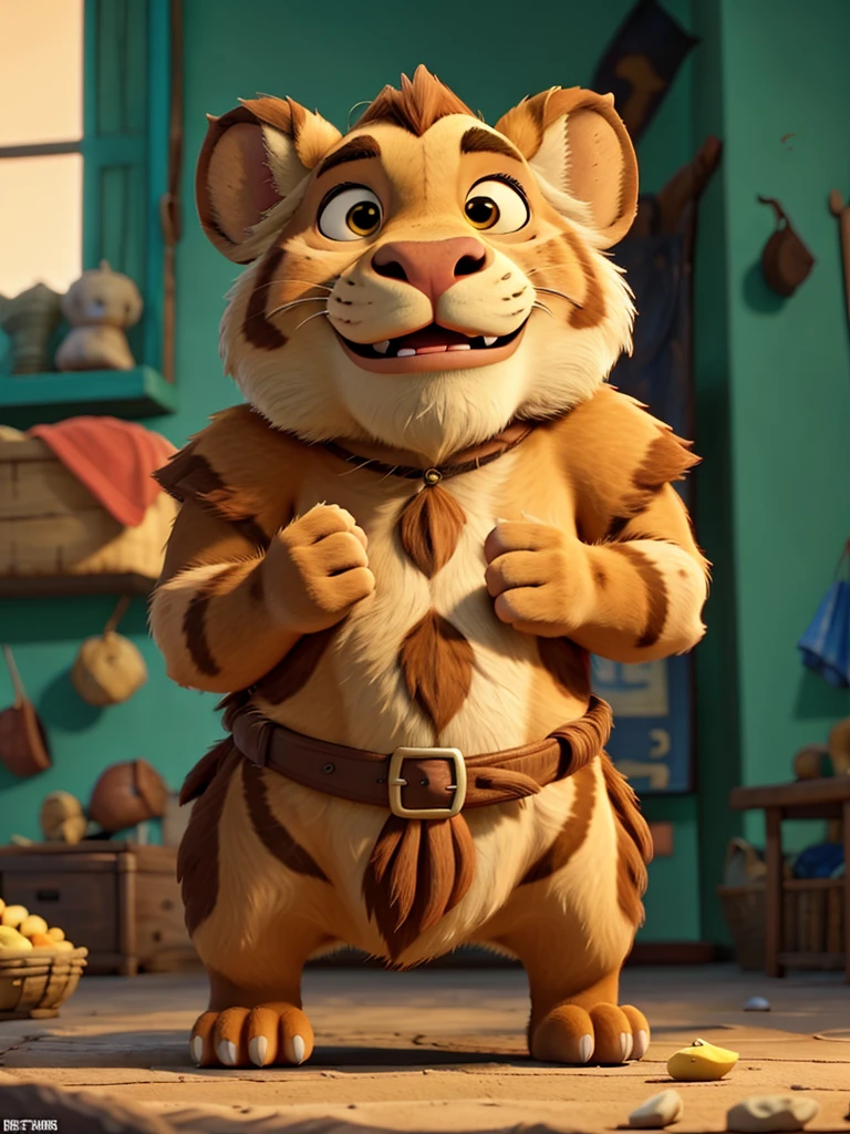 Pumbaa from the movie Lion King playing Fortune Tiger