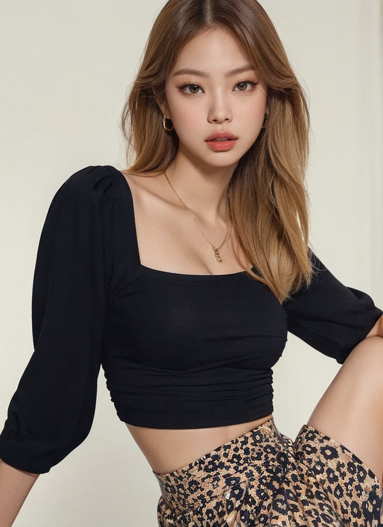 Jennie kim, full lips, large eyes, doll lips, big breasts, jennie blackpink