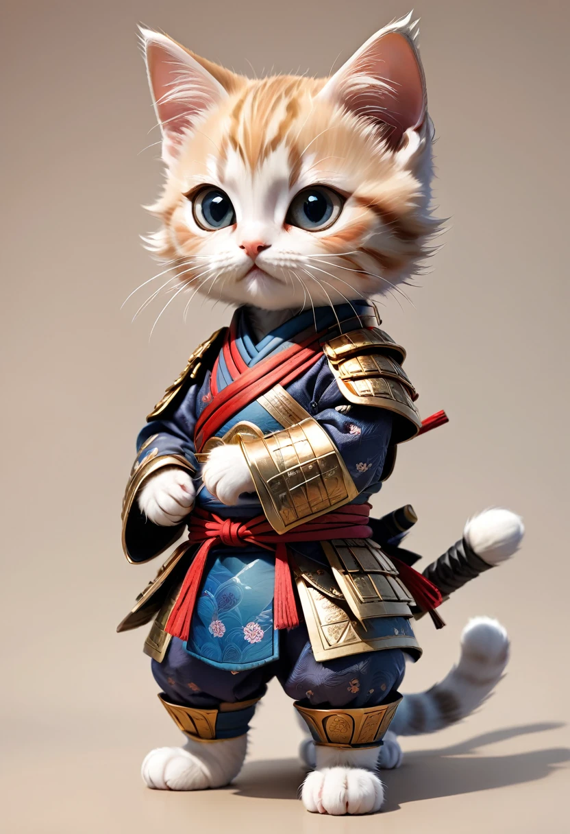 Kitten Samurai　Full Body Shot　Facing forward