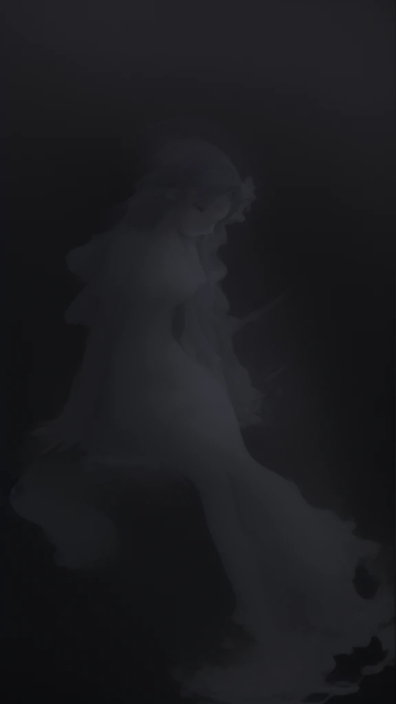 ((SFW)), (best quality,4k,8k, high res,masterpiece:1.2), ((masterpiece)), (((best quality))), slightly muted colors, hair color, hairstyle fax, eyes, clouds, flowy hair, stars in hair, adult, starry eyes, sea, ocean, celestial, hairstyle fax, deity, muted blue hair, sky-like hair with stars, ocean hair, soft smile, (({comforting aura})) (((abstract:0.5, melting elements from the painting, ghostly, transparent))), angels, luminous, bright character, ghostly luminous character, siren, mesmerizing siren, ((2 figures, one dark figure and one light figure mesmerizingly together in the most ethereal romantic artwork))