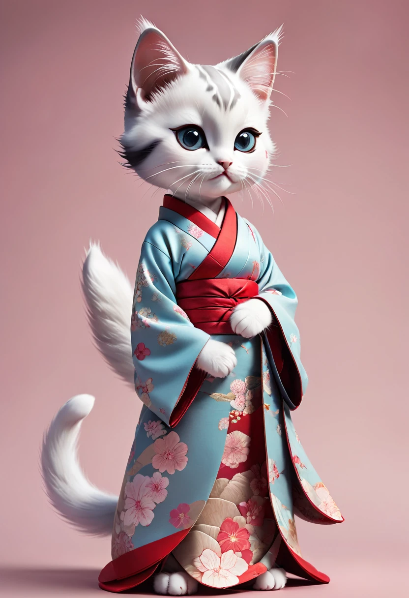 Kitten Geisha Full Body Shot Facing forward