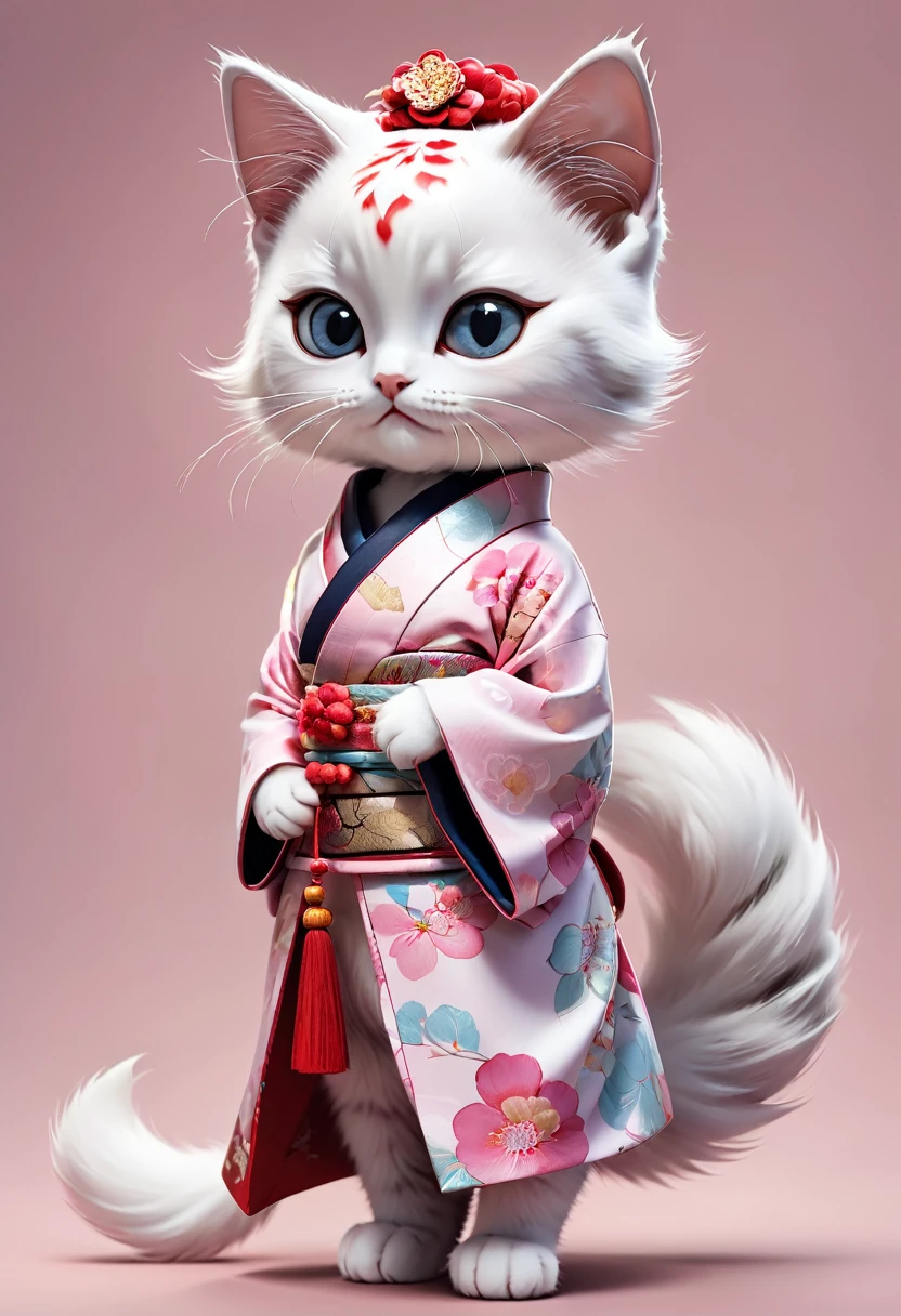 Kitten Geisha Full Body Shot Facing forward