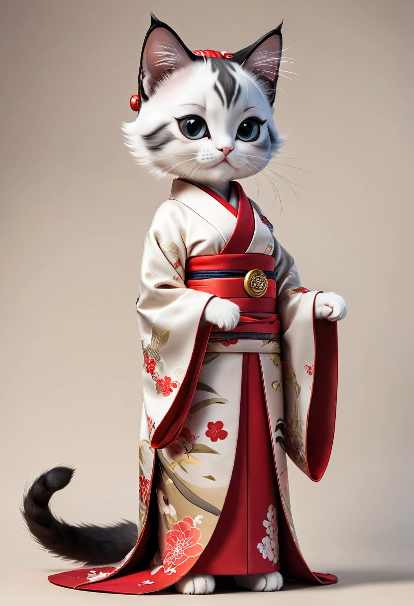 Kitten Geisha Full Body Shot Facing forward
