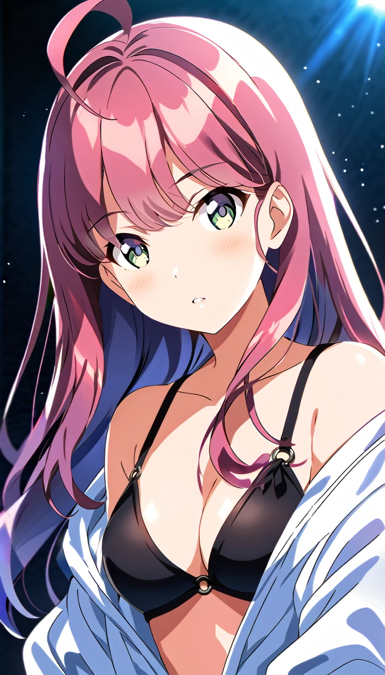 Anime Girls in a black bikini, seductive Anime Girls, [ 4k digital art ]!!, , , Anime Moe Art Style, (Anime Girls),, Smooth anime CG art, Beautiful and attractive anime woman, attractive 