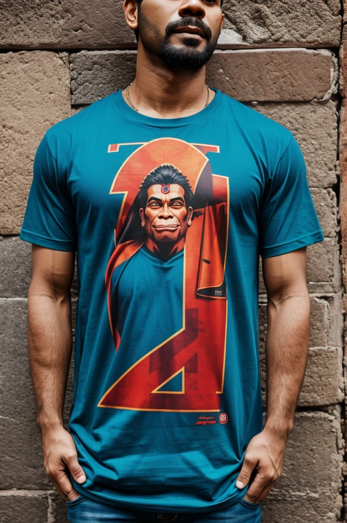 One man put hanuman t shirt