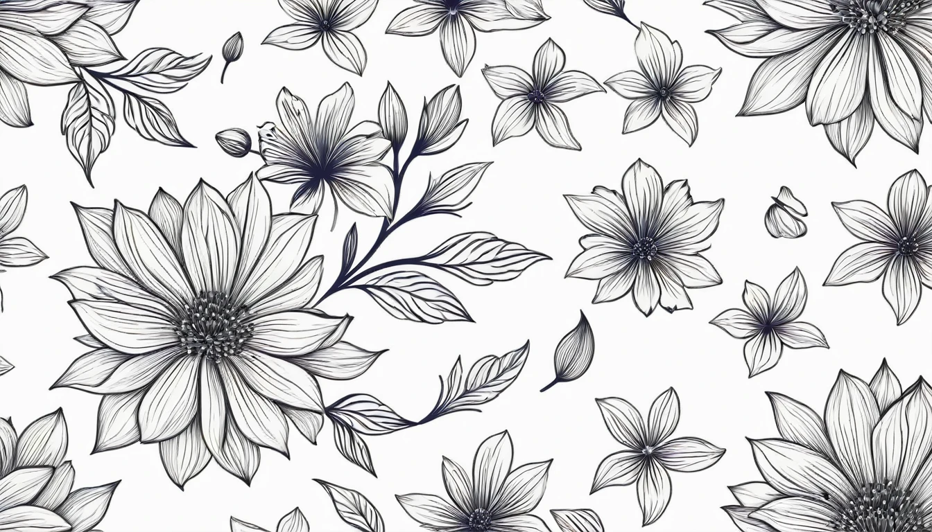 Floral pattern isolated on white background