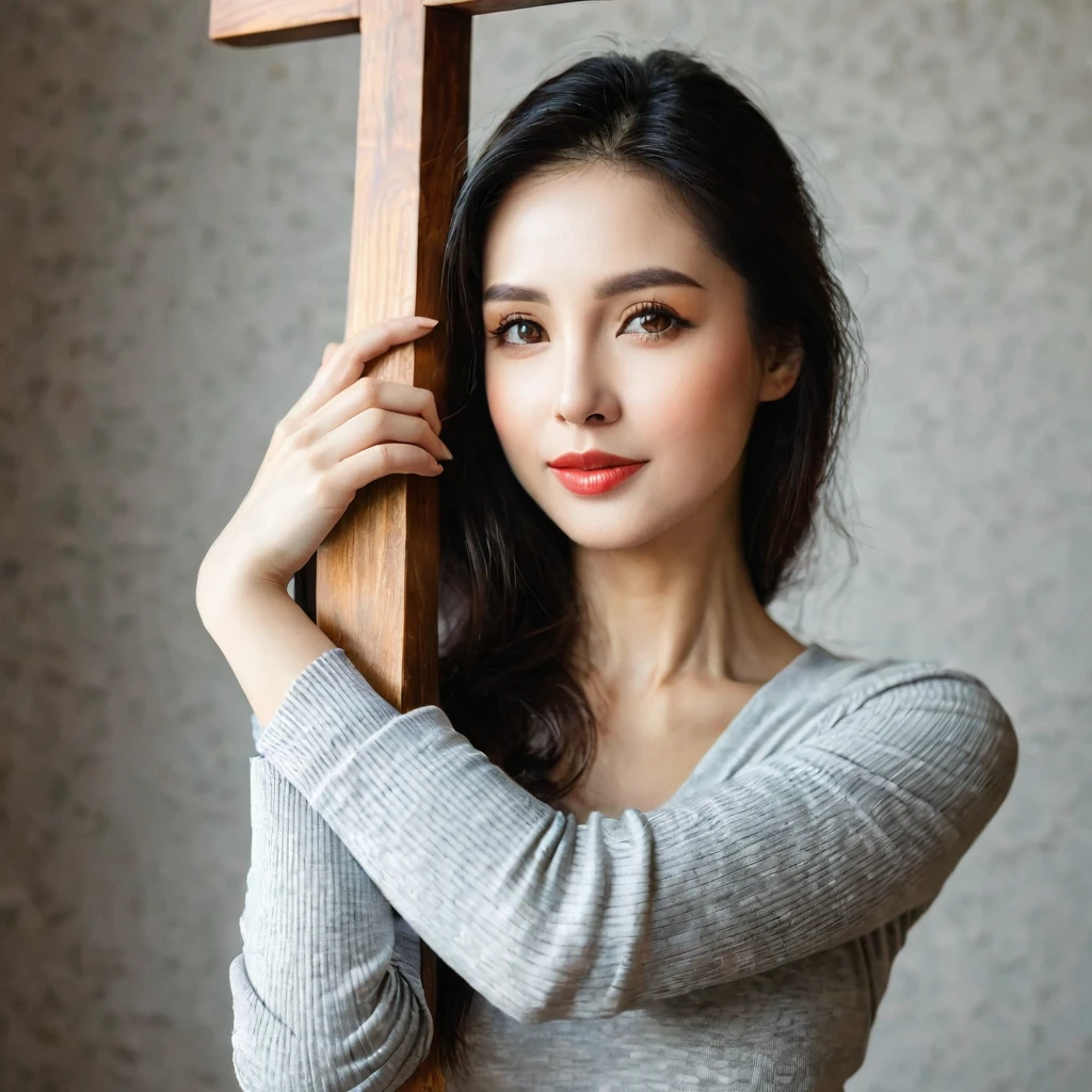woman make a cross with your arm