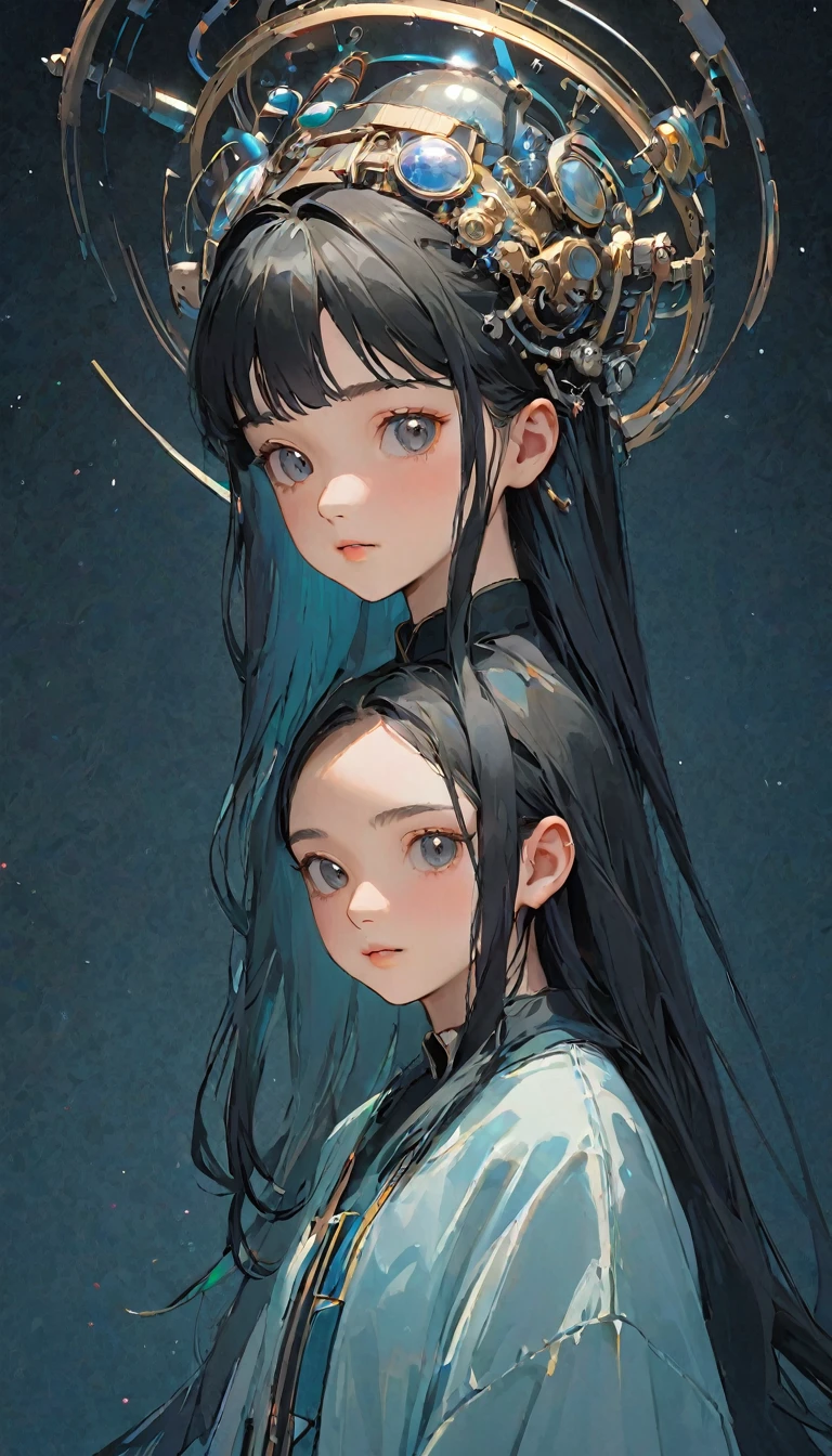 future world,人工知能のPerfectな例,5143 and later, 8K, Very detailed , Perfect，Extremely detailed face，16 year old girl，Eight-head body，#13: Silky Light Blue Hair，little girl，Futuristic Background，Night battle，Smile，((Wear a khaki military jacket,Japanese representative jacket、With flag patch))、(Blade World)、(((outdoor,remains、A city full of rubble)))