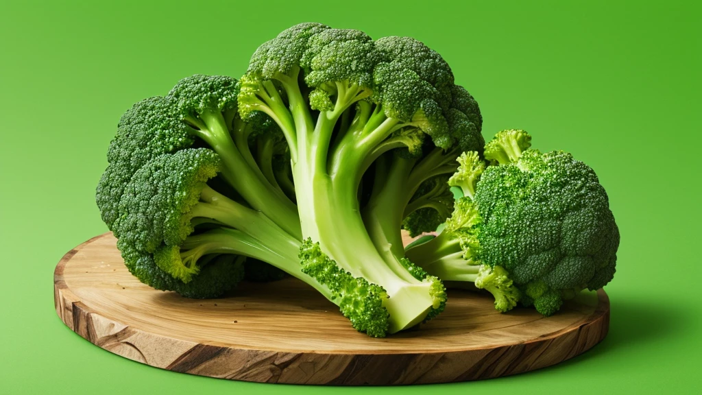 Food Posters,Broccoli (small)々,No humans,Splash,Focus on food,(Green background:1.2), masterpiece,Highest quality, SGST  