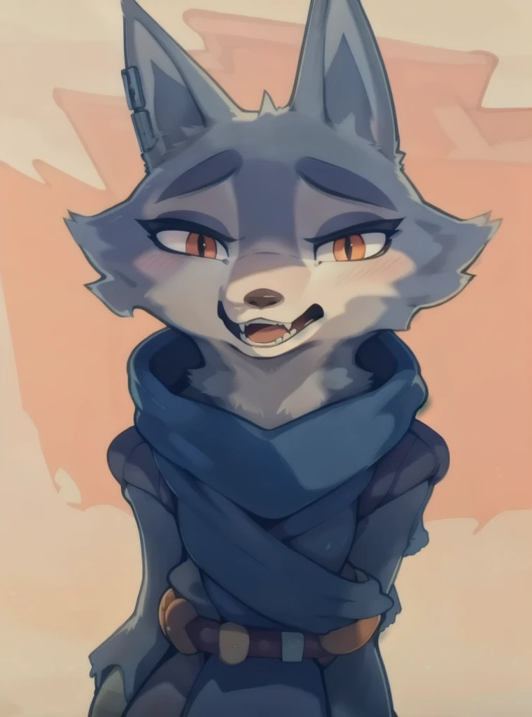 (shading,),  masterpiece, highres,  by Cumbread, by Haps, by Claweddrip, by Buta99), solo female (legoshi (beastars)), short hair,diagonal_bangs,orange eyes,slit pupils,big_eyes,long eyelashes,mole under eye,white fur,red dress, pokies,blush,evil grin,open mouth,looking at viewer,white background, full_body,wide_hips, high quality, best quality, uhd, detailed image, blush, 