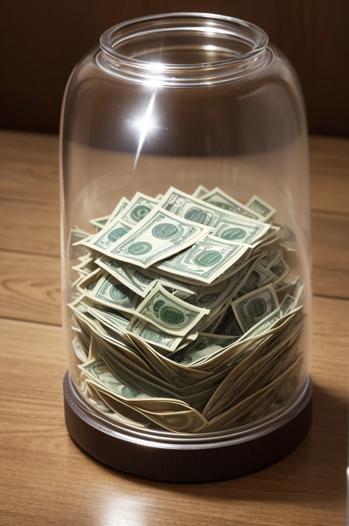 Money safe with light illuminating it 