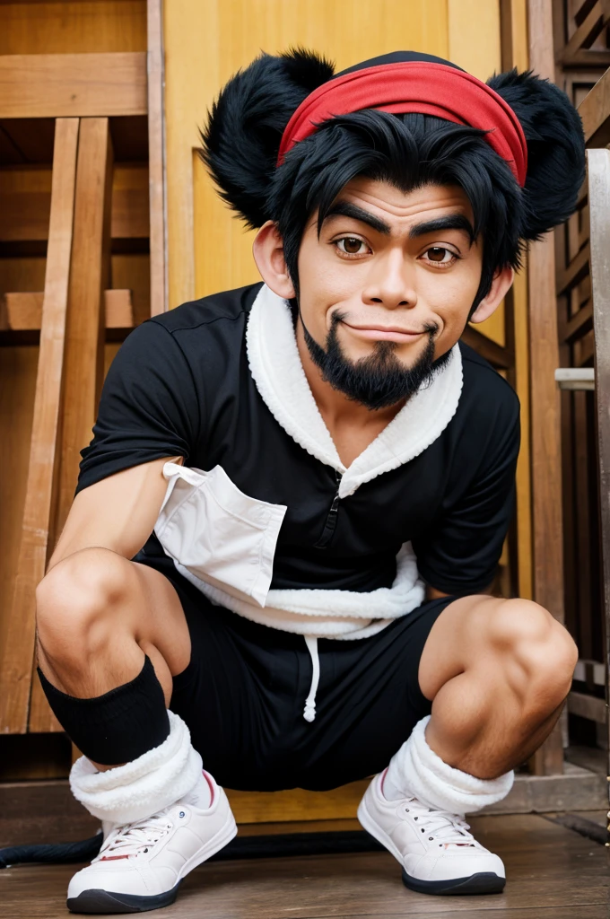 Create a funny anime character like monkey d lufy