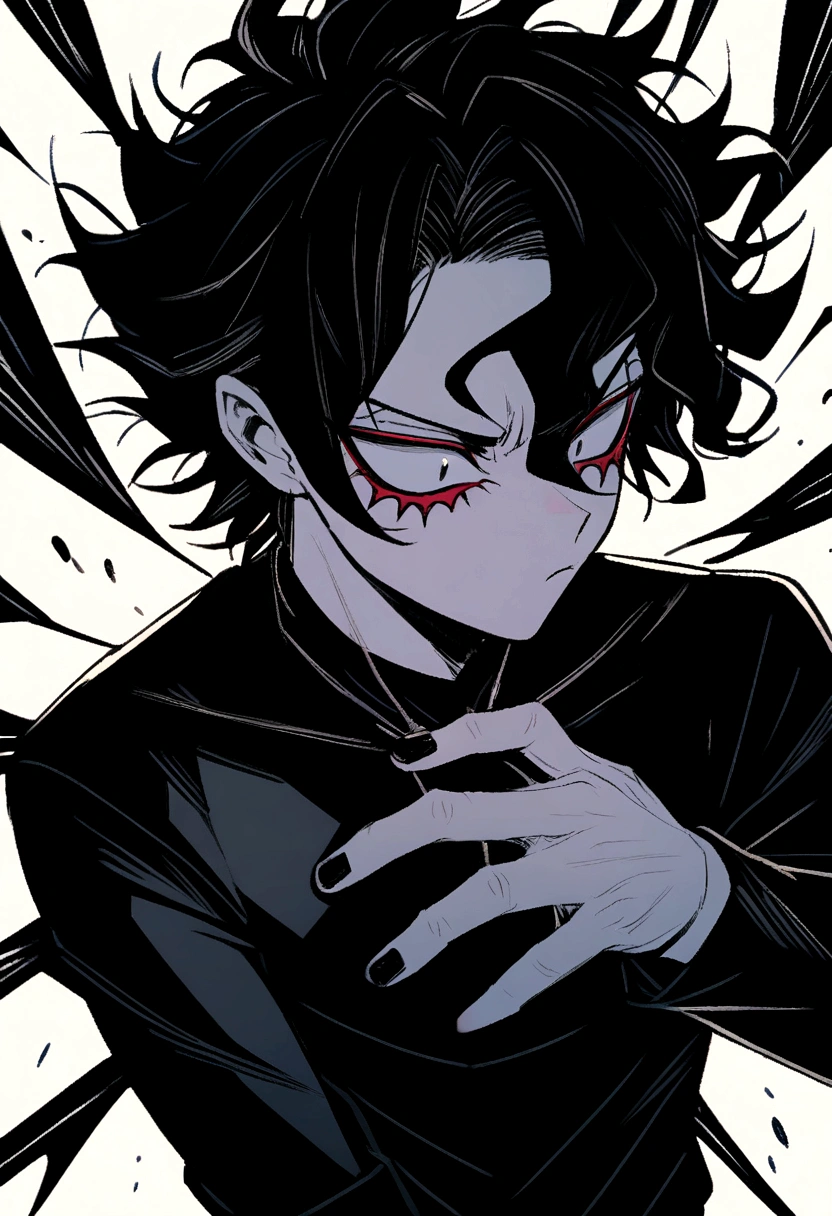 Akira Fudo, Devilman Crybaby, Male, with black clothes