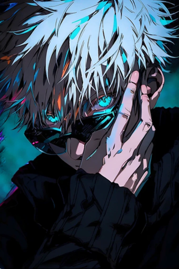 anime guy with white hair and blue eyes talking on a cell phone, best anime 4k konachan wallpaper, ken kaneki, 4 k manga wallpaper, 4k anime wallpaper, anime wallpaper 4 k, anime wallpaper 4k, 坏蛋动漫8 K, Gojo Satoru, ultra hd anime wallpaper, anime art wallpaper 4k, anime art wallpaper 4 k, JUJUTSU KAİSEN