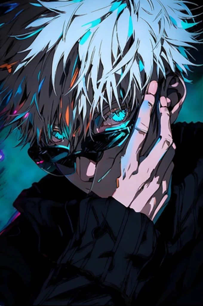 anime guy with white hair and blue eyes talking on a cell phone, best anime 4k konachan wallpaper, ken kaneki, 4 k manga wallpaper, 4k anime wallpaper, anime wallpaper 4 k, anime wallpaper 4k, 坏蛋动漫8 K, Gojo Satoru, ultra hd anime wallpaper, anime art wallpaper 4k, anime art wallpaper 4 k, JUJUTSU KAİSEN