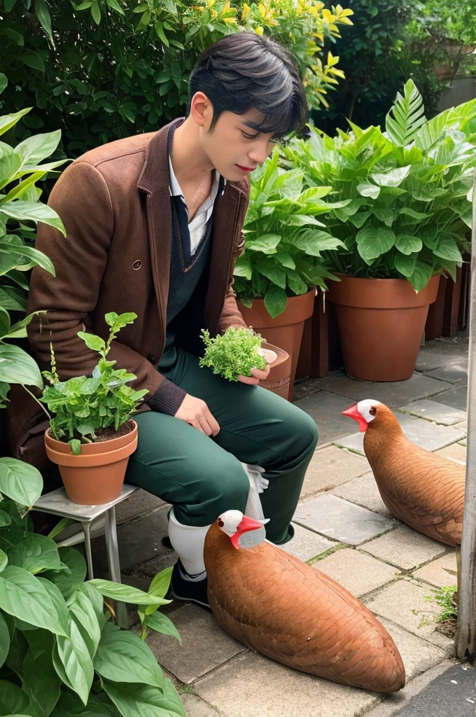 Male character Plants with big cock