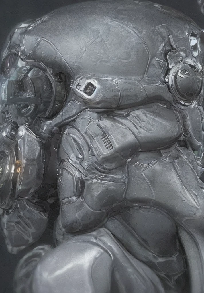 (full body, (dynamic pose), action pose), (rim lighting, studio lighting, distant moon light, night, bloom), (cinematic, best quality, masterpiece, ultra HD textures, highly detailed, hyper realistic, intricate detail, 8k, photorealistic, concept art, matte painting, autodesk maya, vray render, ray tracing, hdr), (dslr, full frame, 16mm focal length, f/8 aperture, dynamic perspective, dynamic angle, golden ratio, wide photography, wide field of view, deep depth of field, zoom out) techwear, urbansamurai 3d, realistic cyborg in a cyberhelmet head