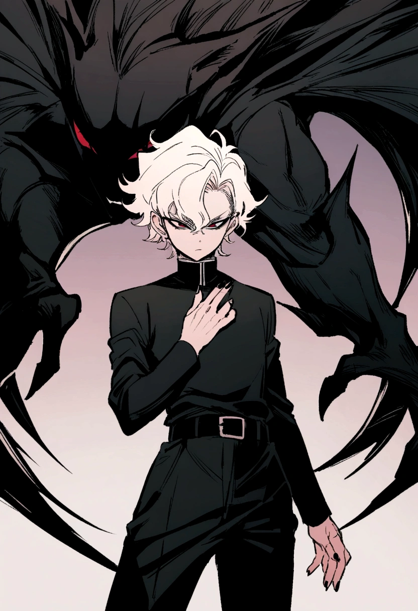 a very skinny black boy with short hair, his body is thin and he is wearing only white underwear sleeve line art sleeve panels