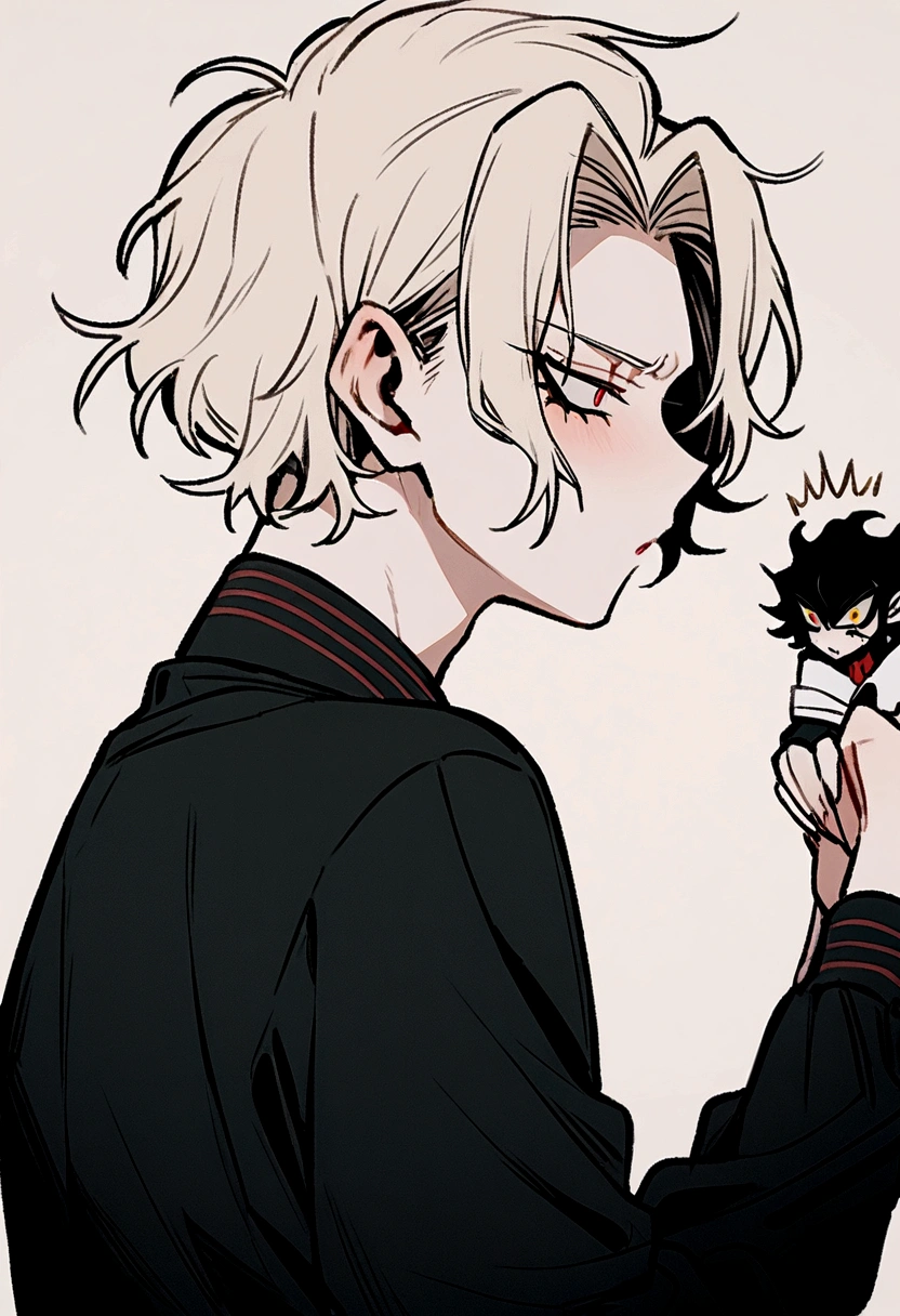 Akira Fudo, Devilman Crybaby, Male, with black clothes