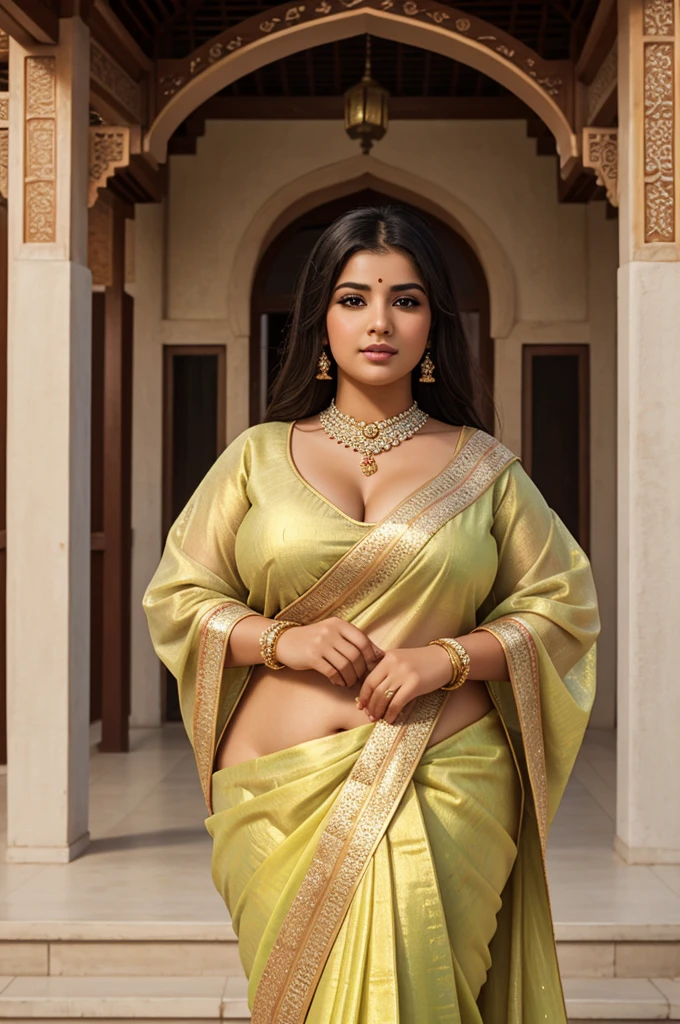 1 Heavenly beautiful and goddess beauty cute and sweet looking face Arabian female in front of Summer Palace, China, Heavenly beautiful Overweight, Heavenly beautiful Extremely fat, Heavenly beautiful and attractive Chubby figure , Heavenly beautiful looking and eye catching luxury style Bandhani Saree , reaching out, Heavenly beautiful Arabian woman, 16k, High resolution, masterpiece, highest quality, fine skin, outside view, Realistic Photograph, close up face view