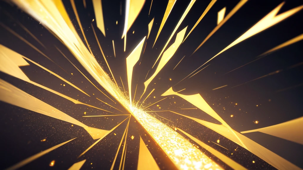 golden flacks particles on white background