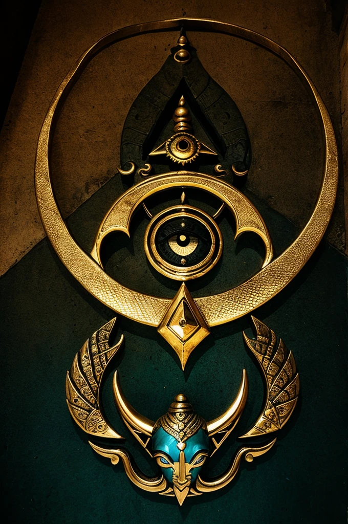 Illuminati logo with lord Shiva's eye snake and moon