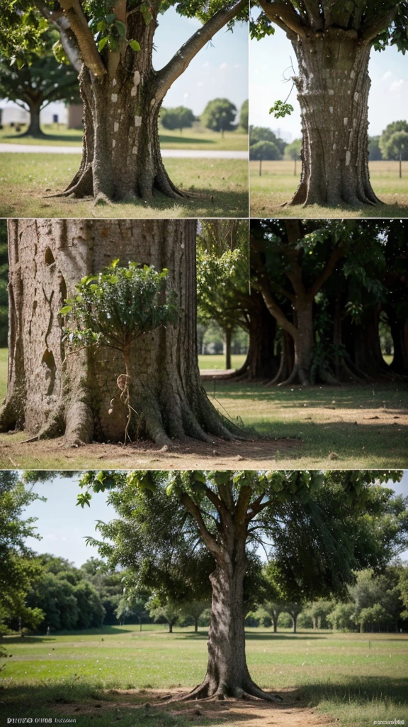A sequence of images showing a seed growing into a sturdy tree. Each stage of growth represents small efforts and the gradual building of a solid future.