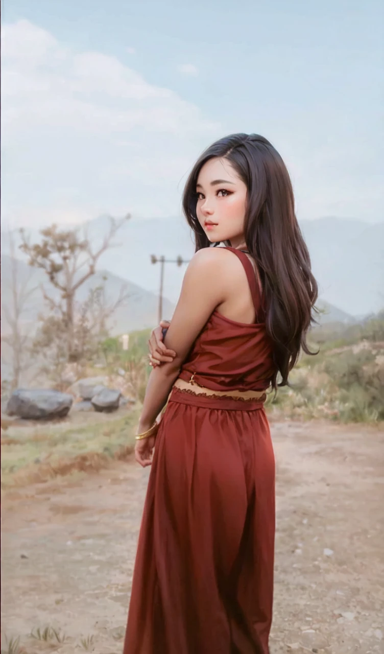 1 girl, serene expression, mesmerizing eyes, straight long hair, flowing dress, poised posture, porcelain skin, subtle blush, crystal pendant
BREAK
golden hour, (rim lighting):1.2, warm tones, sun flare, soft shadows, vibrant colors, painterly effect, dreamy atmosphere
BREAK
scenic lake, distant mountains, willow tree, calm water, reflection, sunlit clouds, peaceful ambiance, idyllic sunset, ultra detailed, official art, unity 8k wallpaper
, zentangle, mandala