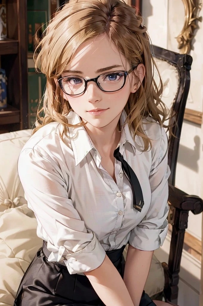 Masterpiece, 最high quality, high quality, High resolution, high quality texture, high quality shadows, High resolution, Beautiful details, Detailed CG, Detailed Texture, Realistic representation of face, Realistic, colorful, delicate, Cinematic Light, Side light, Lens flare, Ray Tracing, sharp concentrated, (1 Girl,concentrated:1.3), ( Intricate details, compensate, PureErosFaceV1:0.5), (細部まで美しいdelicateな顔, 緻密で美しいdelicateな瞳, Perfect Facial Proportions, Dense skin, Optimal ratio of four fingers to one thumb,Unified 8k wallpaper, Arms under chest, Modest chest, Wide Hips, Smooth upper abdomen, 35 years old, blue eyes, glasses, air fortress hair, blonde hair, house wife, the gaze of true love, lips of temptation, A look full of compassion ,a smile full of love, i love you, Acting lovey-dovey, I love you so much I'm crazy,

cabin attendant uniform,white blouse,tight fitting black skirt,black stockings, excellent secretary ,working as a secretary, wooden desk, wooden chair