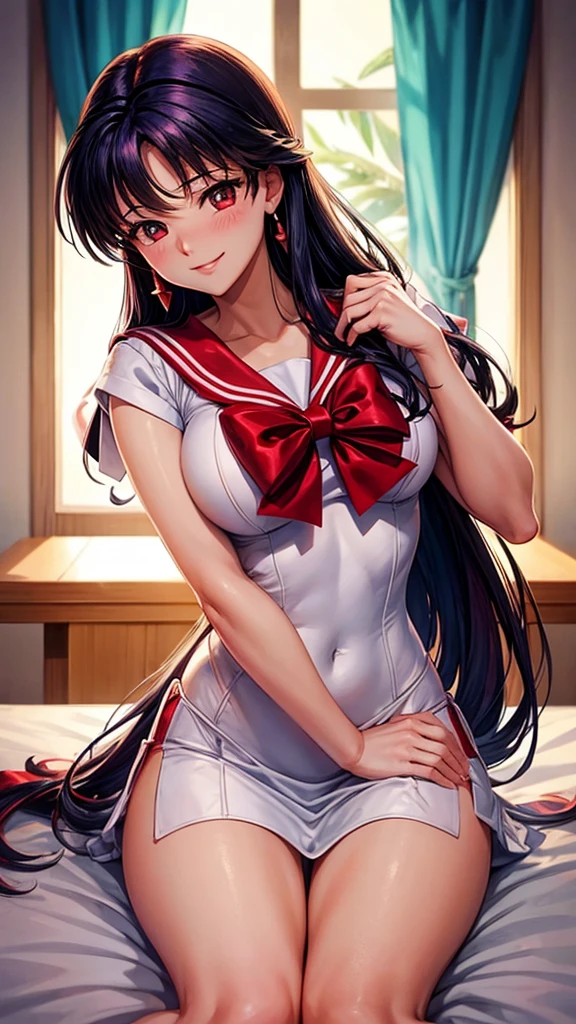Sailor Mars having sex with a man in the missionary position、Highest quality