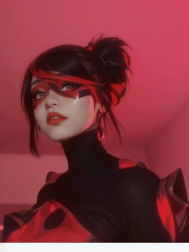 a closeup of a woman with red and black makeup, Ilia Kuvshinov. 4k, artgerm and Ilia Kuvshinov, Ilia Kuvshinov and artgerm, Kuvshinov Iliá, Kuvshinov, ( Ilia Kuvshinov ), alena aenami and artgerm, lois van ross draws