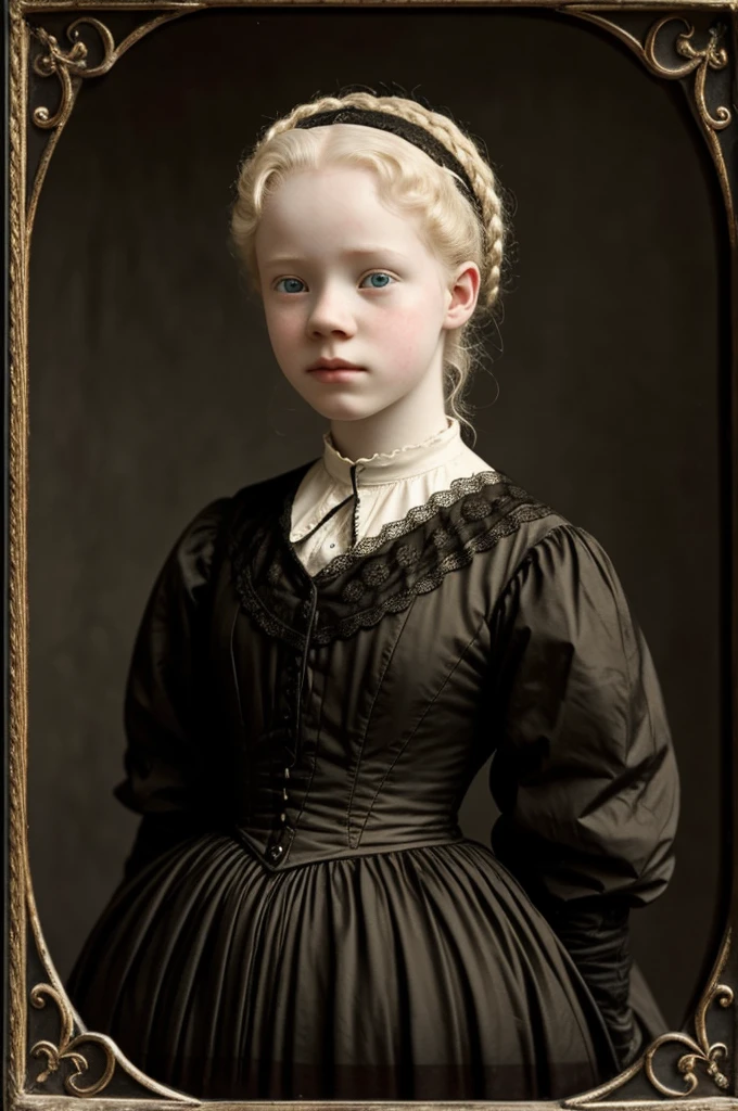 A age girl with albinism from the Victorian era