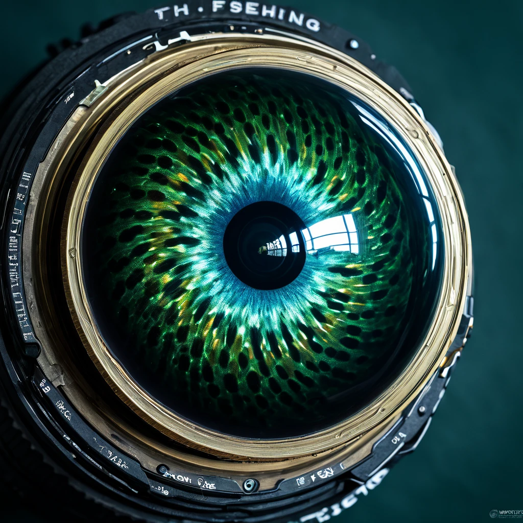 Predator of the year is called the fisheye lens. Photograph. Close-up. Trending on artstation
