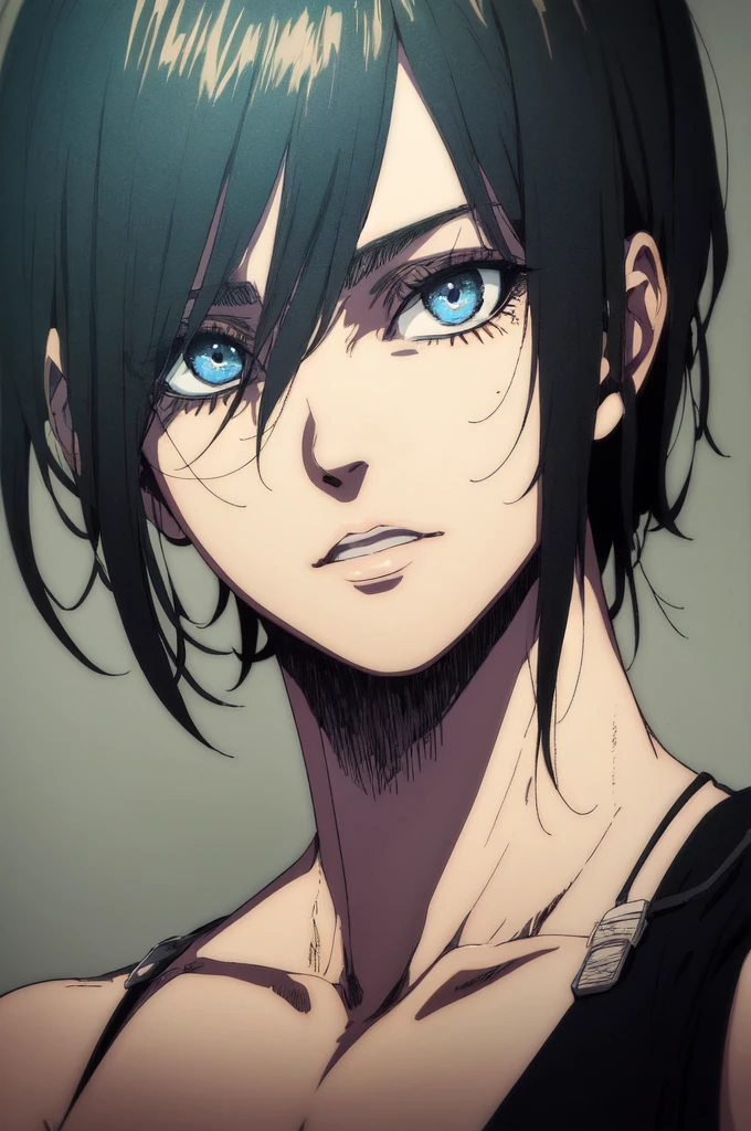 1girl,ultra high details, ultra high auality,(highly detailed face)1.2,(high quality of face)1.3,Mikasa Ackerman,highly detailed abs,perfect female anatomy, best quality of shadows,highly detailed muscles,beautiful face,volume shadows