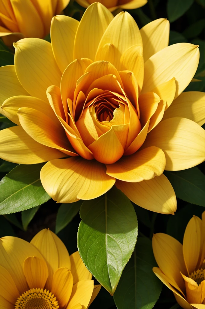 A golden design flower