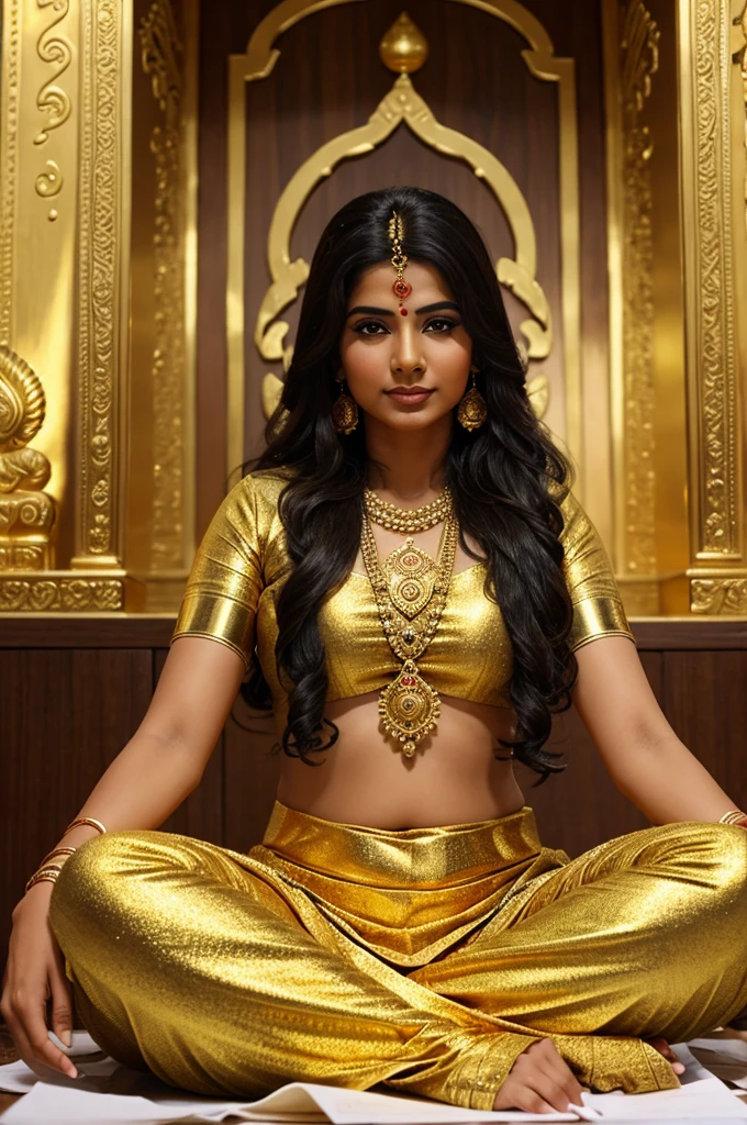 Write a golden design - श्री गणेशाय नमः