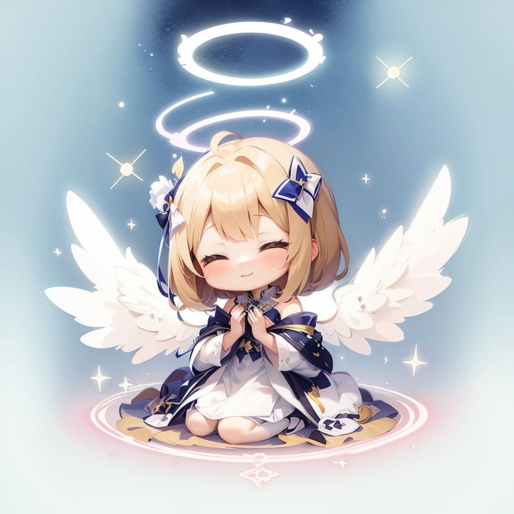 Anime Angel and Halo and Stars in the Sky, angelic halo, Angel Halo, wearing angel halo, Angelic, Angel Girl, of an beautiful angel girl, angel knight girl, angelicales, of beautiful angel, low angel, angelic purity, possibly an angel, angelicales, splash art anime loli, young wan angel, digital art on pixiv,