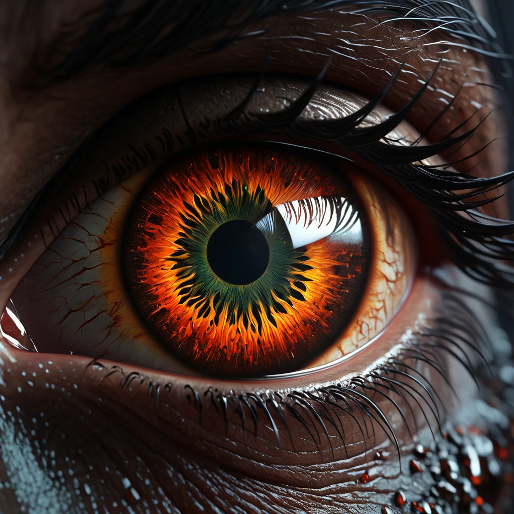 Cat eye of Hell, highly detailed, concept art, sharp focus, digital art, 8K