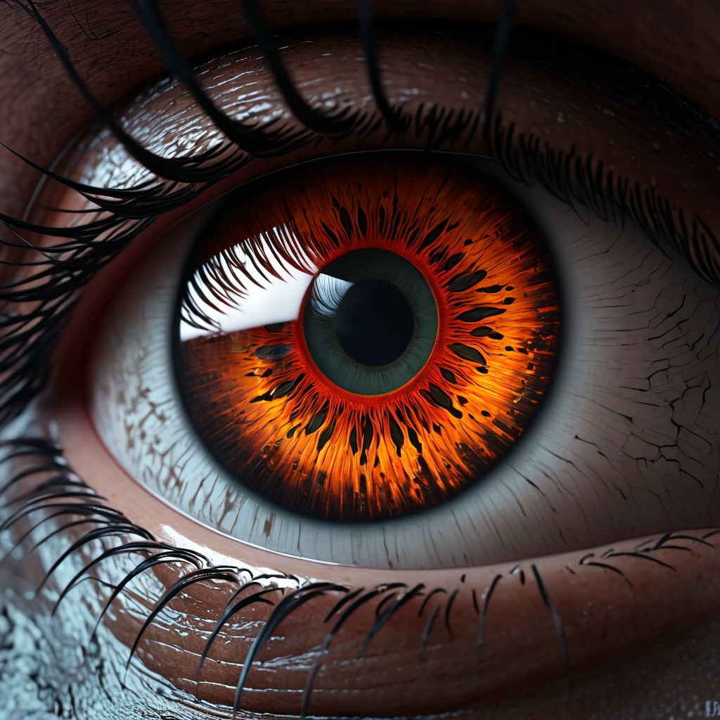 Cat eye of Hell, highly detailed, concept art, sharp focus, digital art, 8K