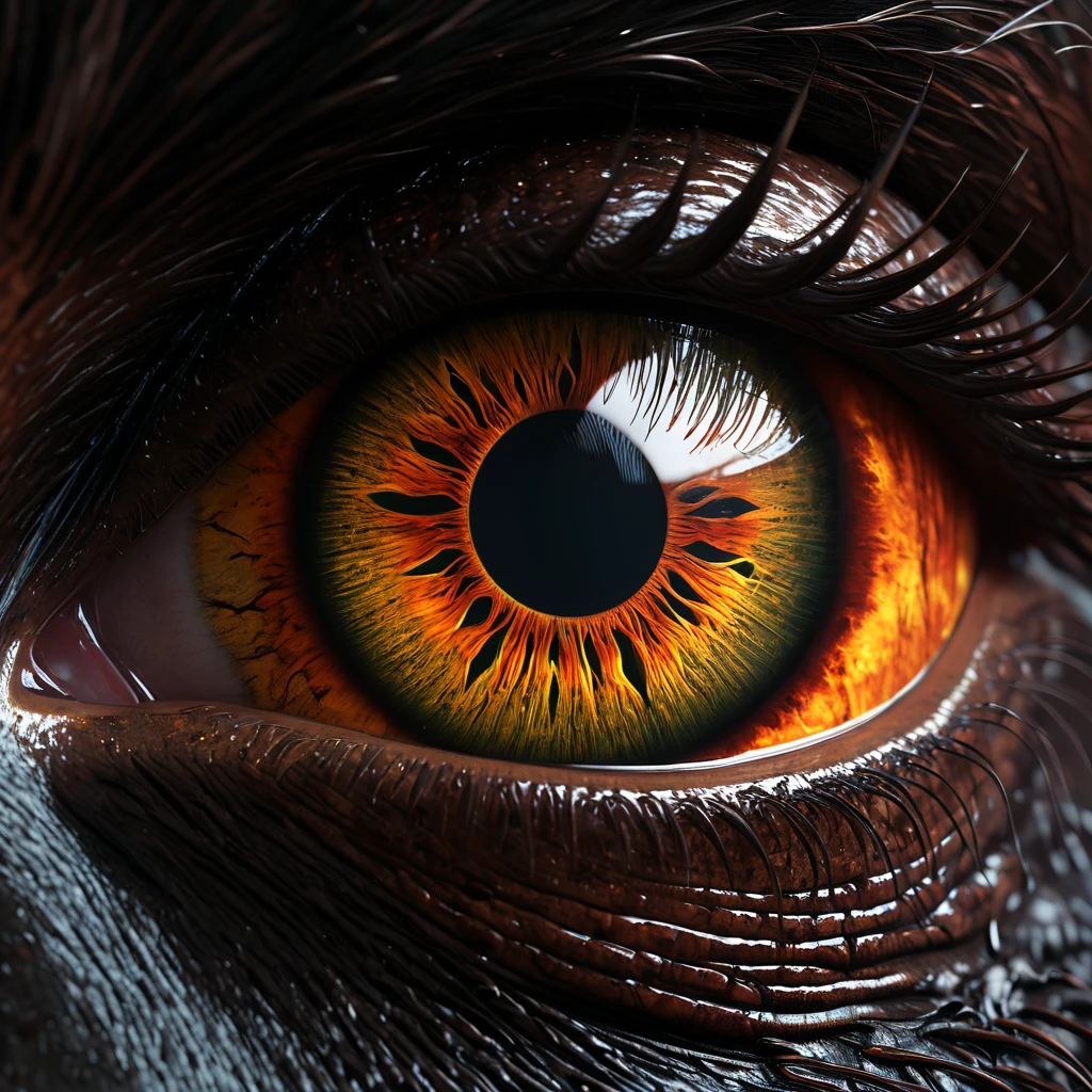 Cat eye of Hell, highly detailed, concept art, sharp focus, digital art, 8K