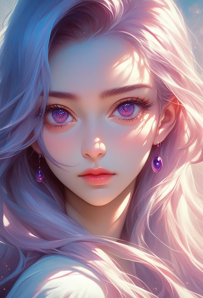 a anime girl with long hair and purple eyes, colorized photo by Rei Kamoi, trending on pixiv, remodernism, official art, ultra detailed, anime, beautiful detailed eyes, beautiful detailed lips, extremely detailed face, long eyelashes, portrait, digital painting, vibrant colors, warm lighting, cinematic composition, photorealistic, high quality, masterpiece, hyper detailed, 8k, best quality
