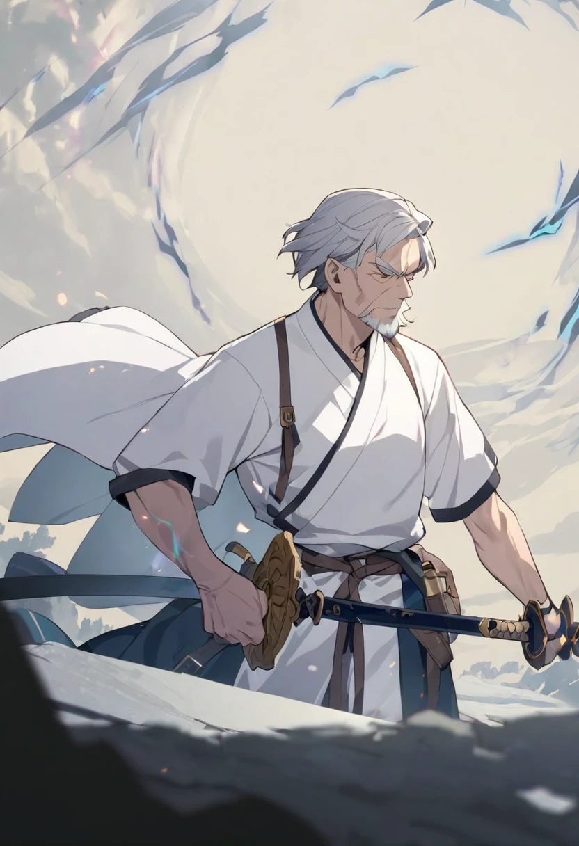 male，sword，Old man，sword energy